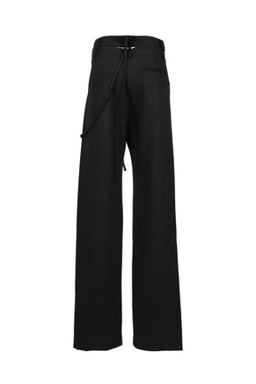 SIGNATURE WRAP SUIT PANTS / BLK