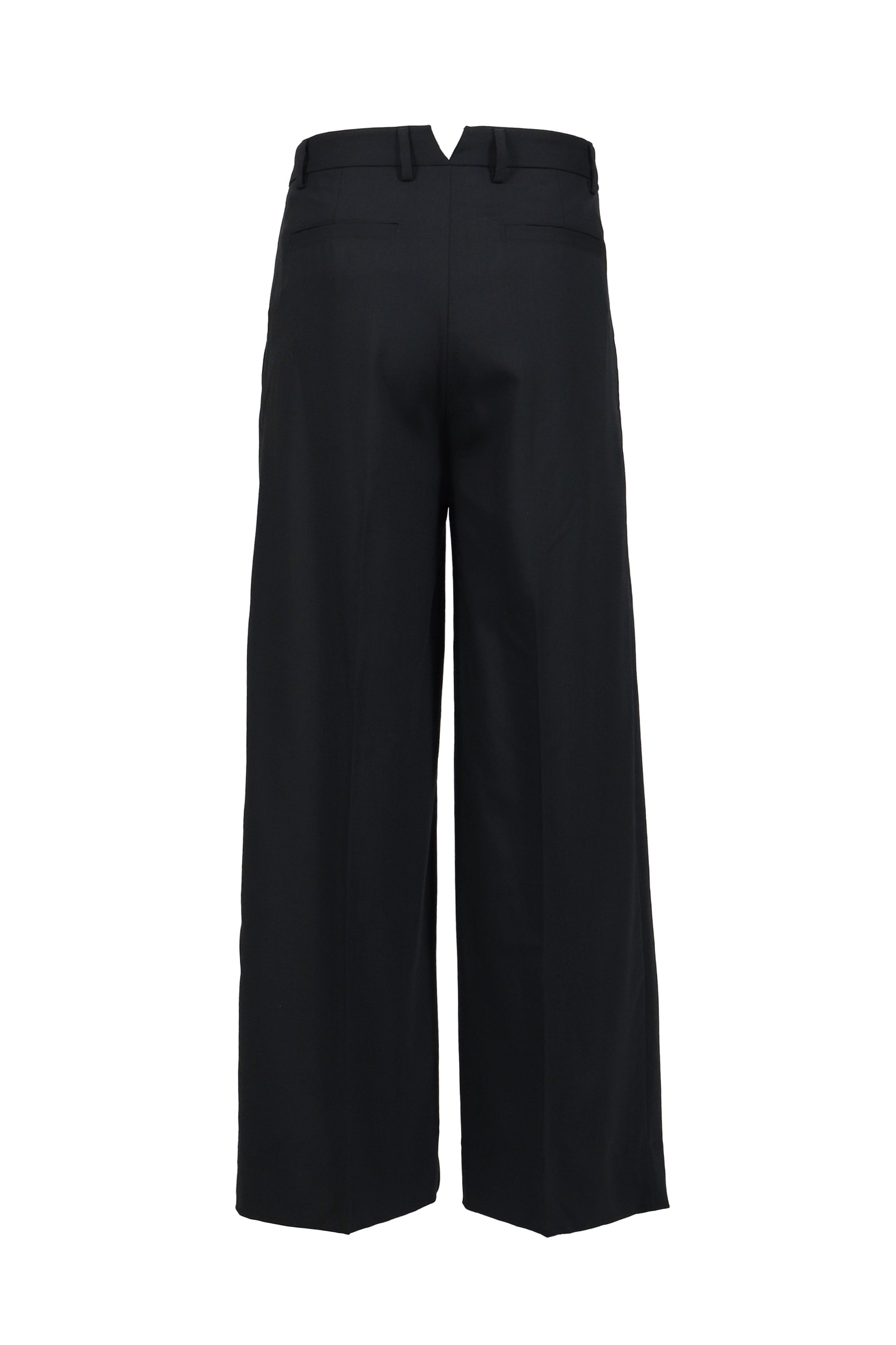 WIDE PLEATED TROUSER / BLK