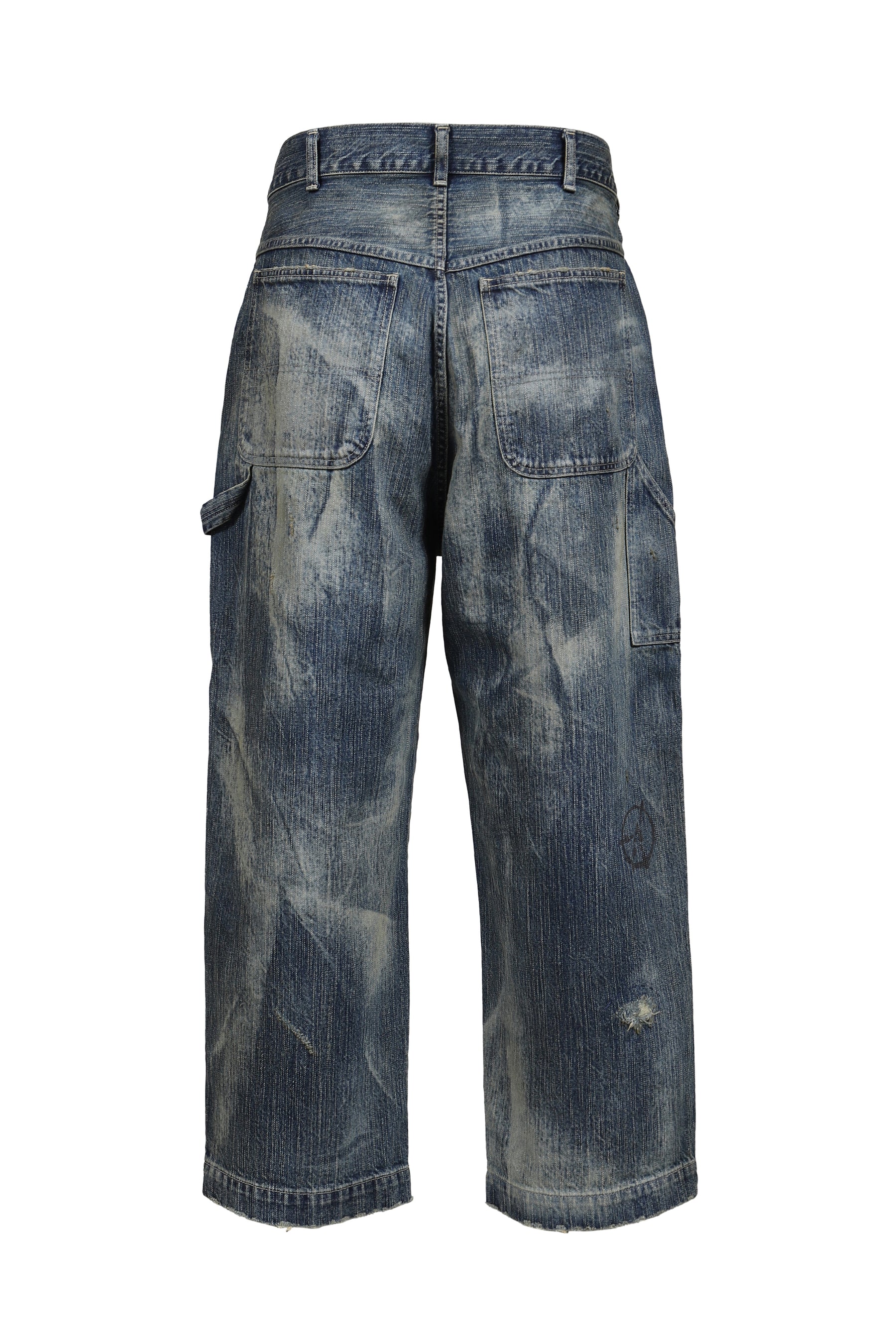 STEINBECK DENIM PAINTER PANTS VINTAGE CUSTOM / BLU