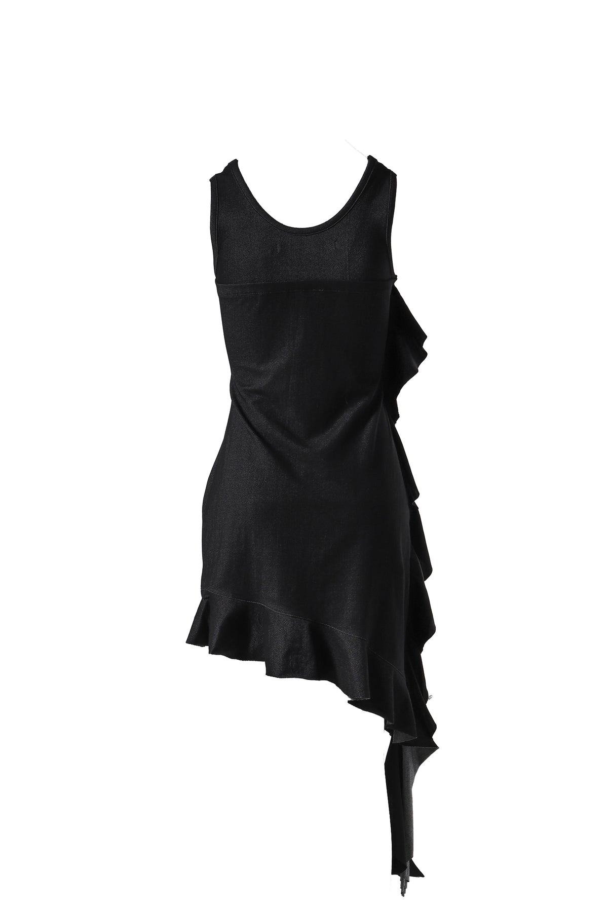 FLOW RUFFLE DRESS / BLK