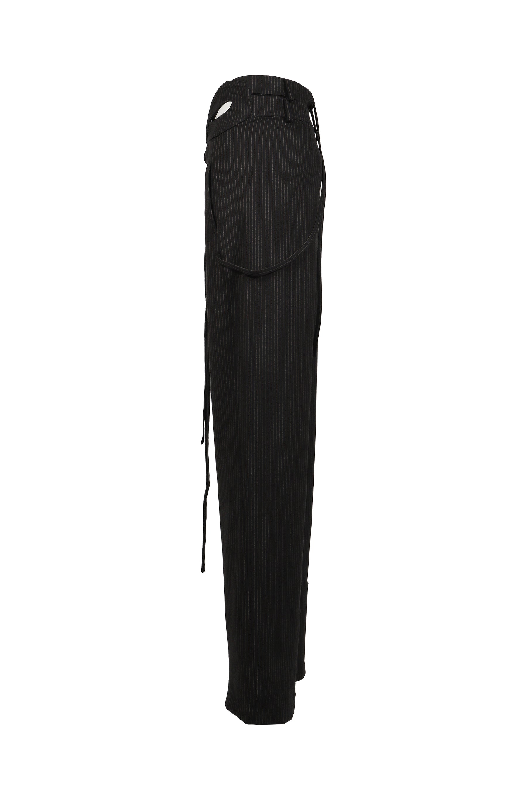 SIGNATURE WRAP SUIT PANTS / BLK