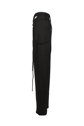 SIGNATURE WRAP SUIT PANTS / BLK