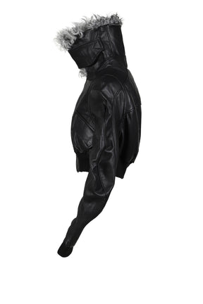 CONSUMER CROPPED BOMBER / BLK