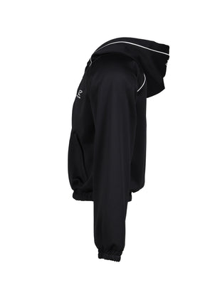 ATHLEISURE JERSEY ZIP HOODIE / BLK