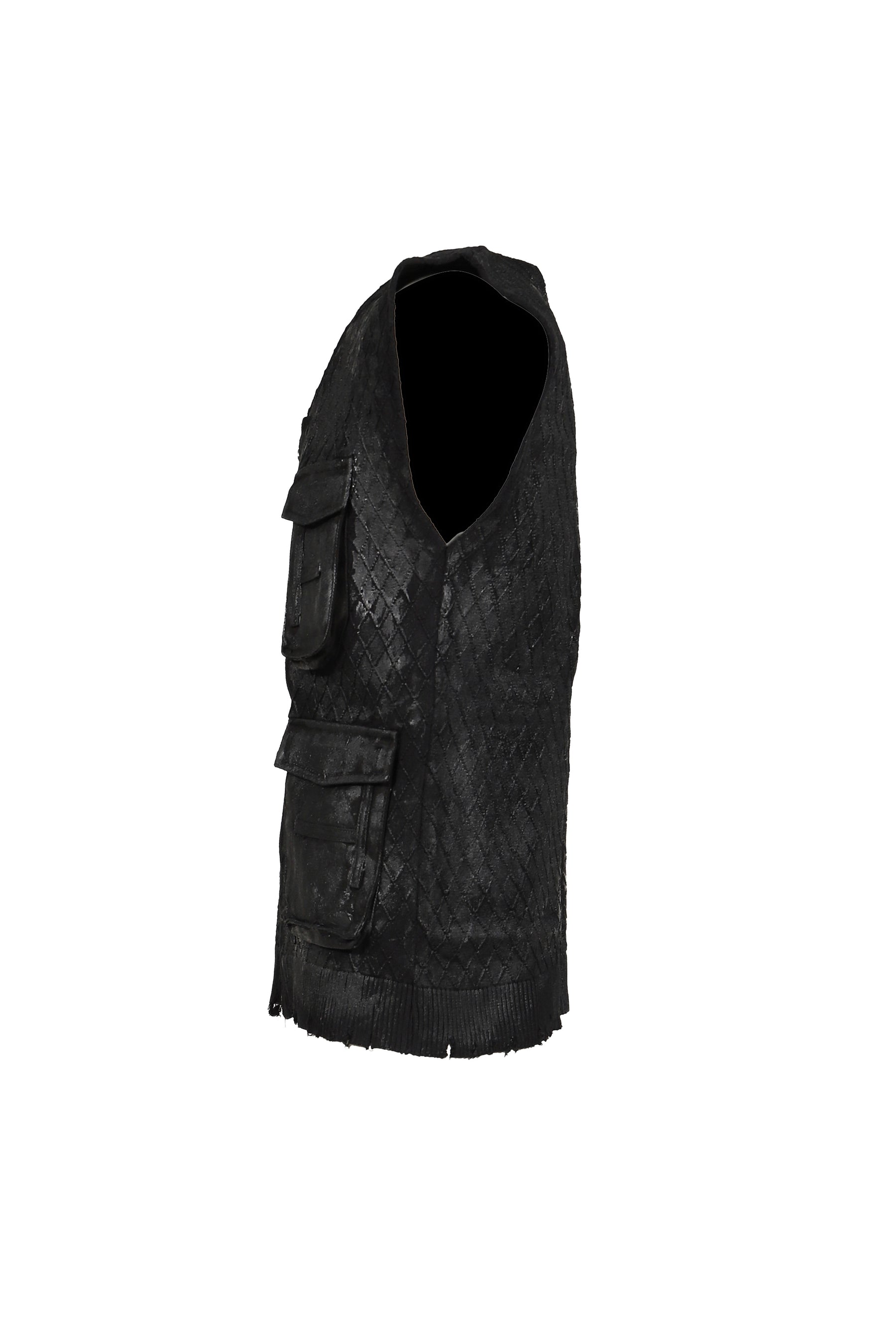 SECURITY KNIT VEST / BLK