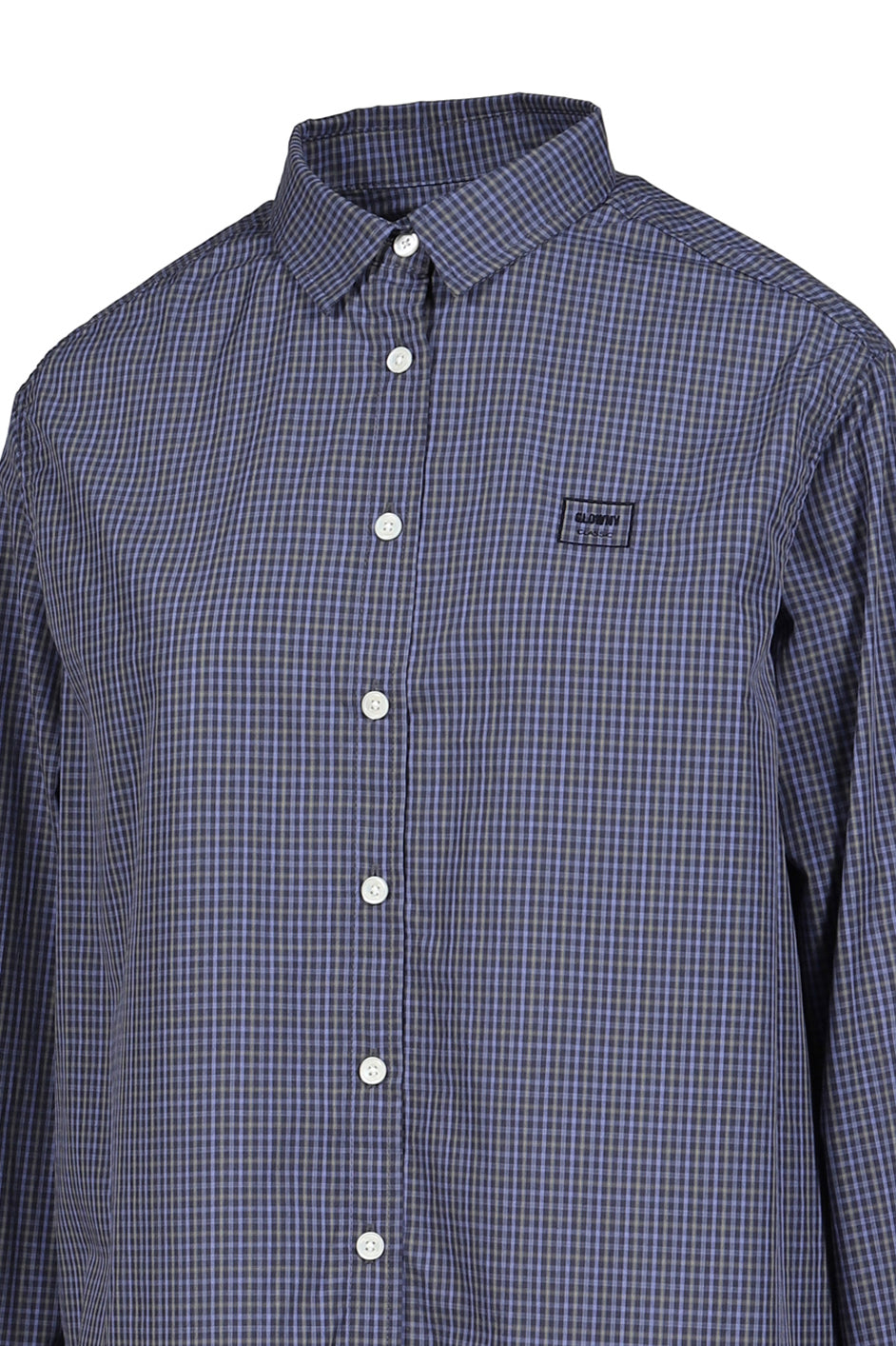 G CLASSIC EMBROIDERED BUTTON-UP SHIRT / NVY