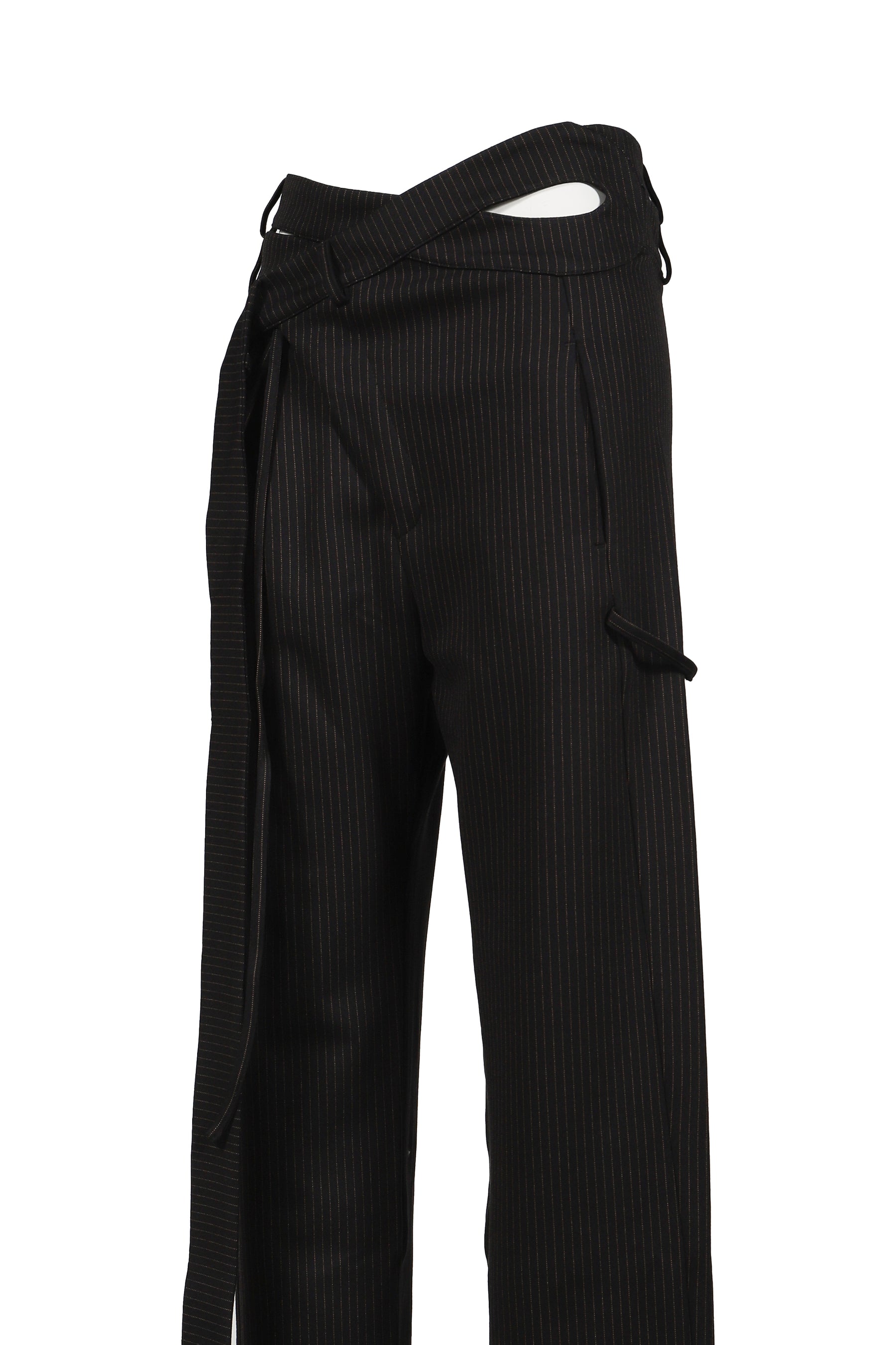 SIGNATURE WRAP SUIT PANTS / BLK