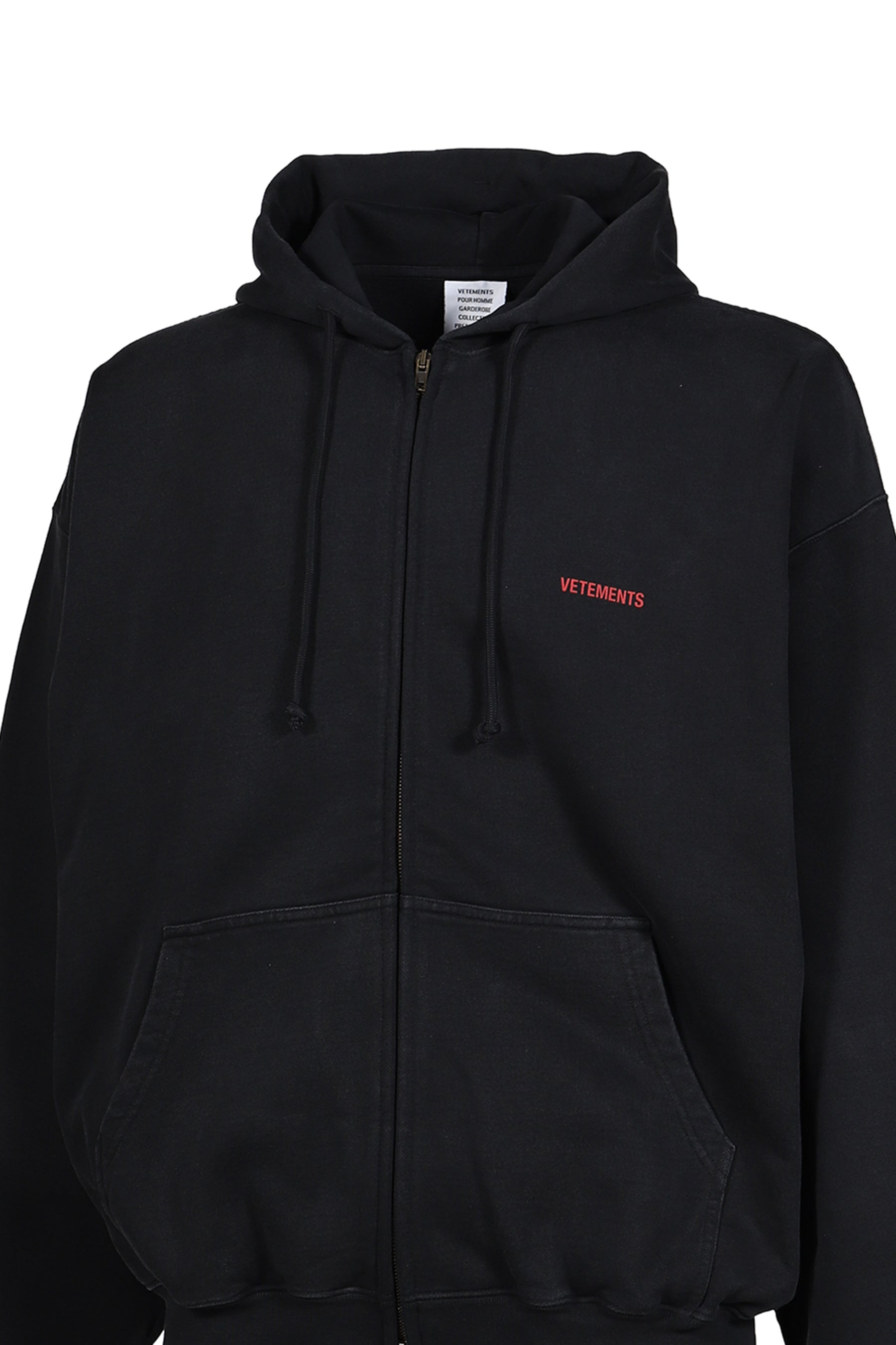 CLASSIC LOGO ZIP-UP HOODIE / BLK RED