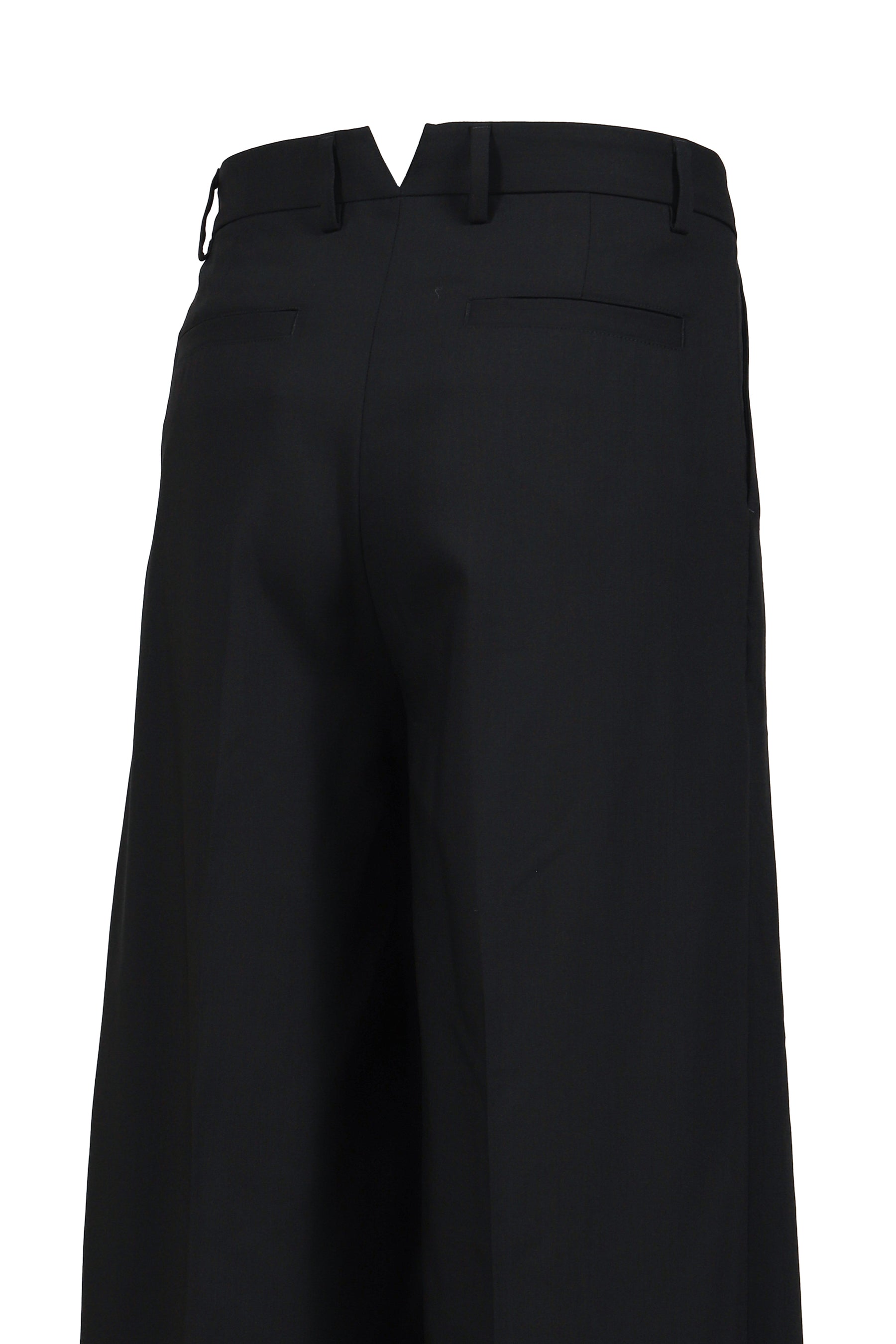 WIDE PLEATED TROUSER / BLK