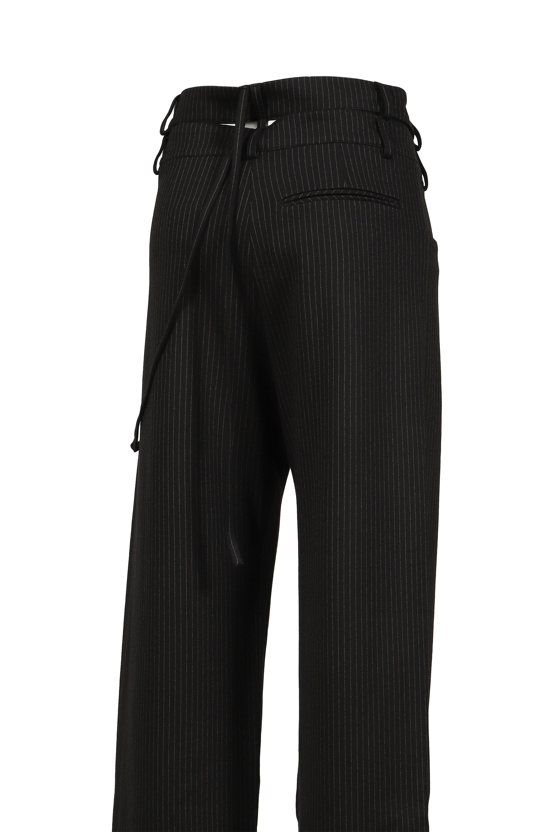 SIGNATURE WRAP SUIT PANTS / BLK