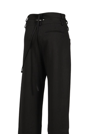 SIGNATURE WRAP SUIT PANTS / BLK