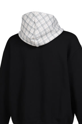SUN FADED ZIP HOODIE KNIT / BLK