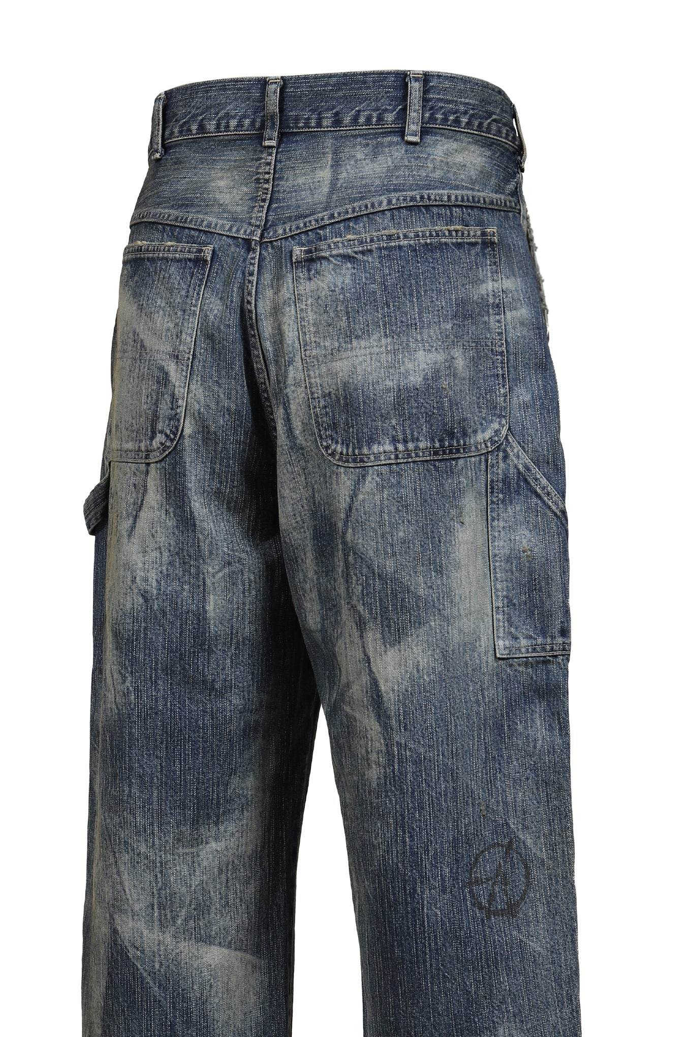 STEINBECK DENIM PAINTER PANTS VINTAGE CUSTOM / BLU