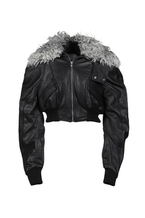 CONSUMER CROPPED BOMBER / BLK