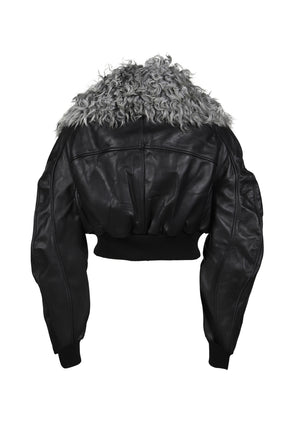 CONSUMER CROPPED BOMBER / BLK