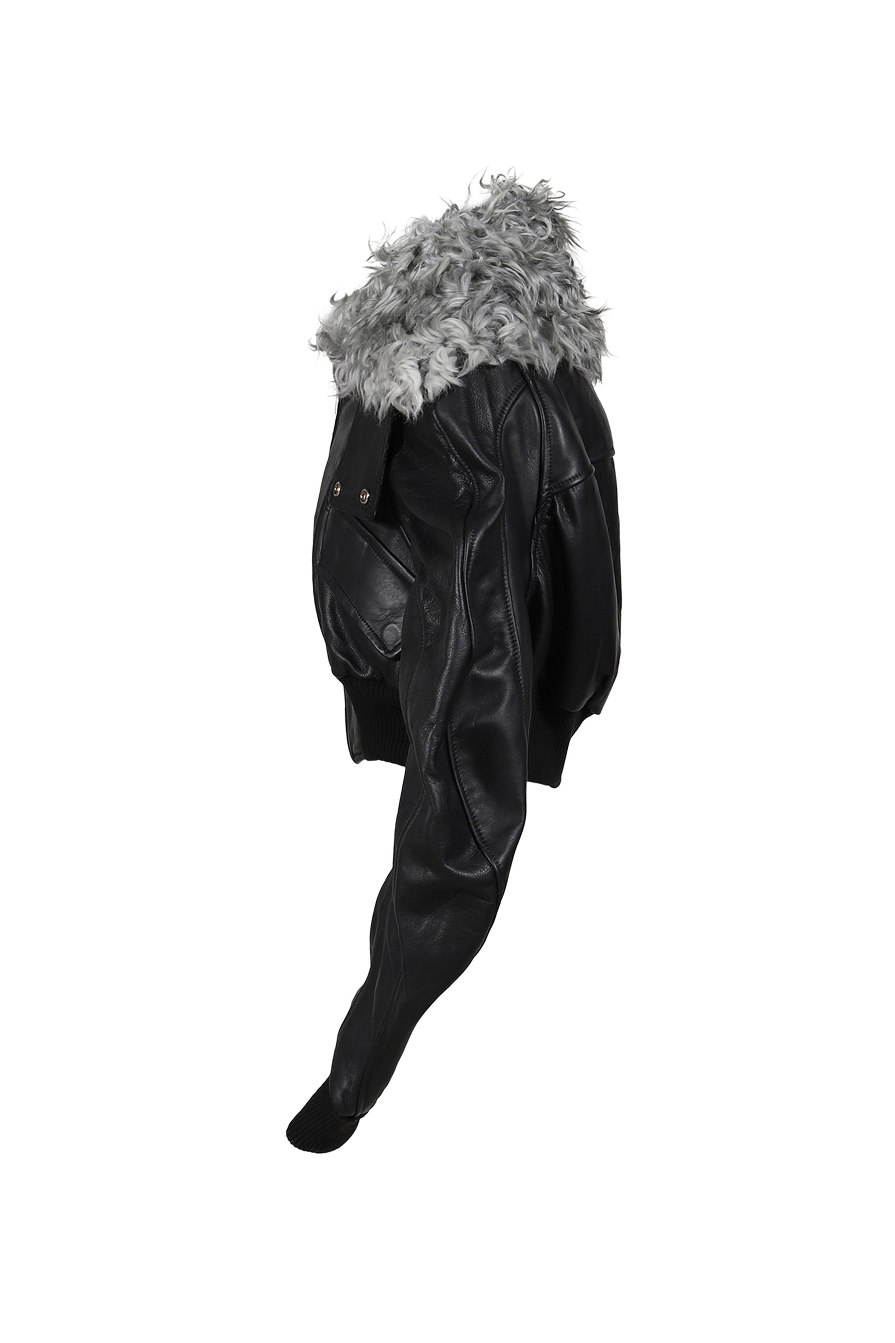 CONSUMER CROPPED BOMBER / BLK