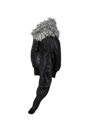 CONSUMER CROPPED BOMBER / BLK