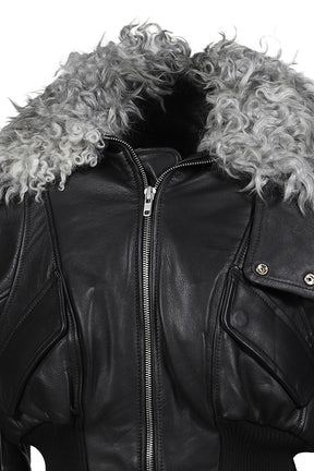 CONSUMER CROPPED BOMBER / BLK