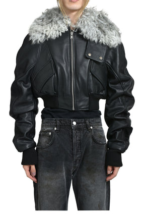 CONSUMER CROPPED BOMBER / BLK