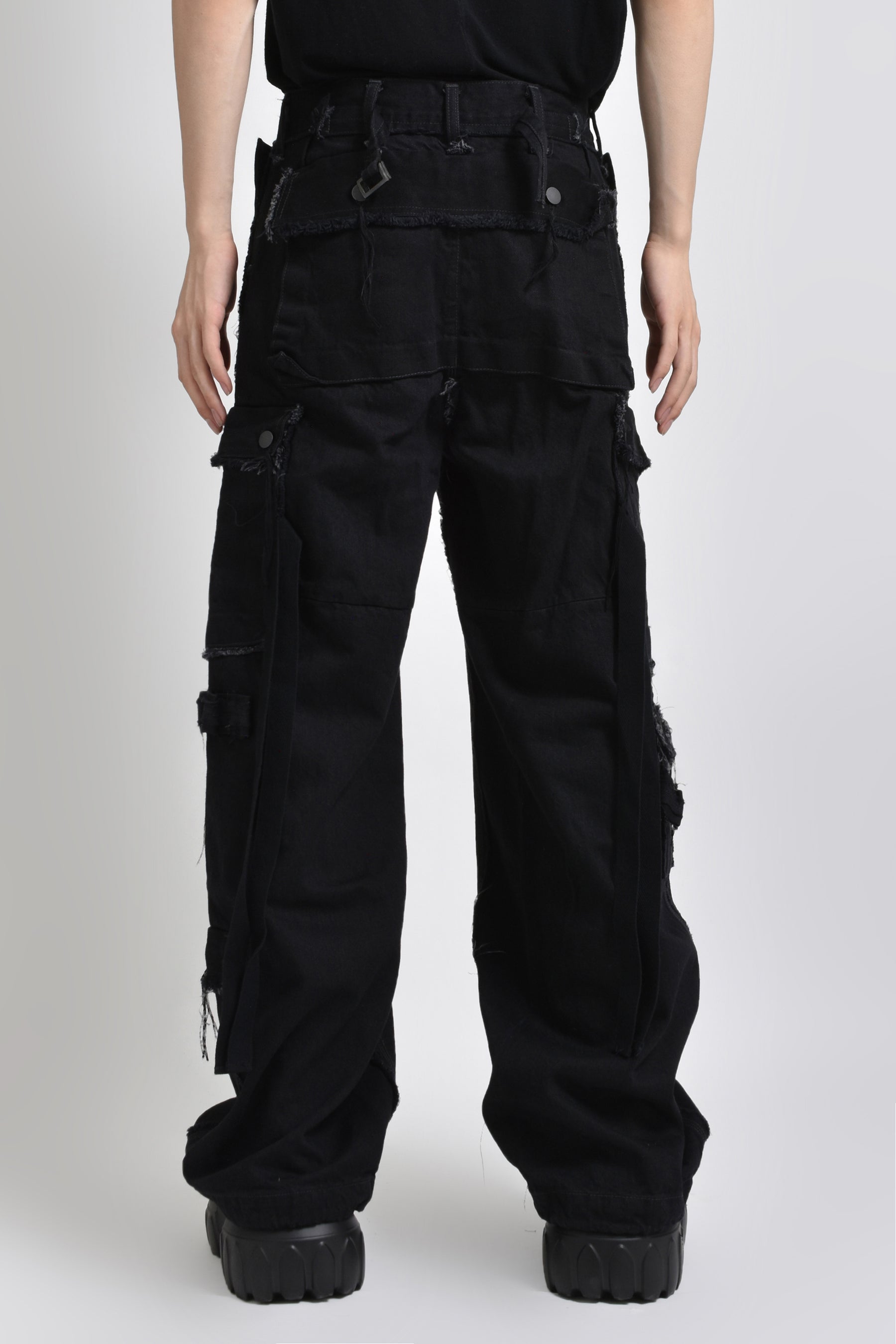 SLASH SEAM HBT CARGO (CLASSIC DENIM) / BLK