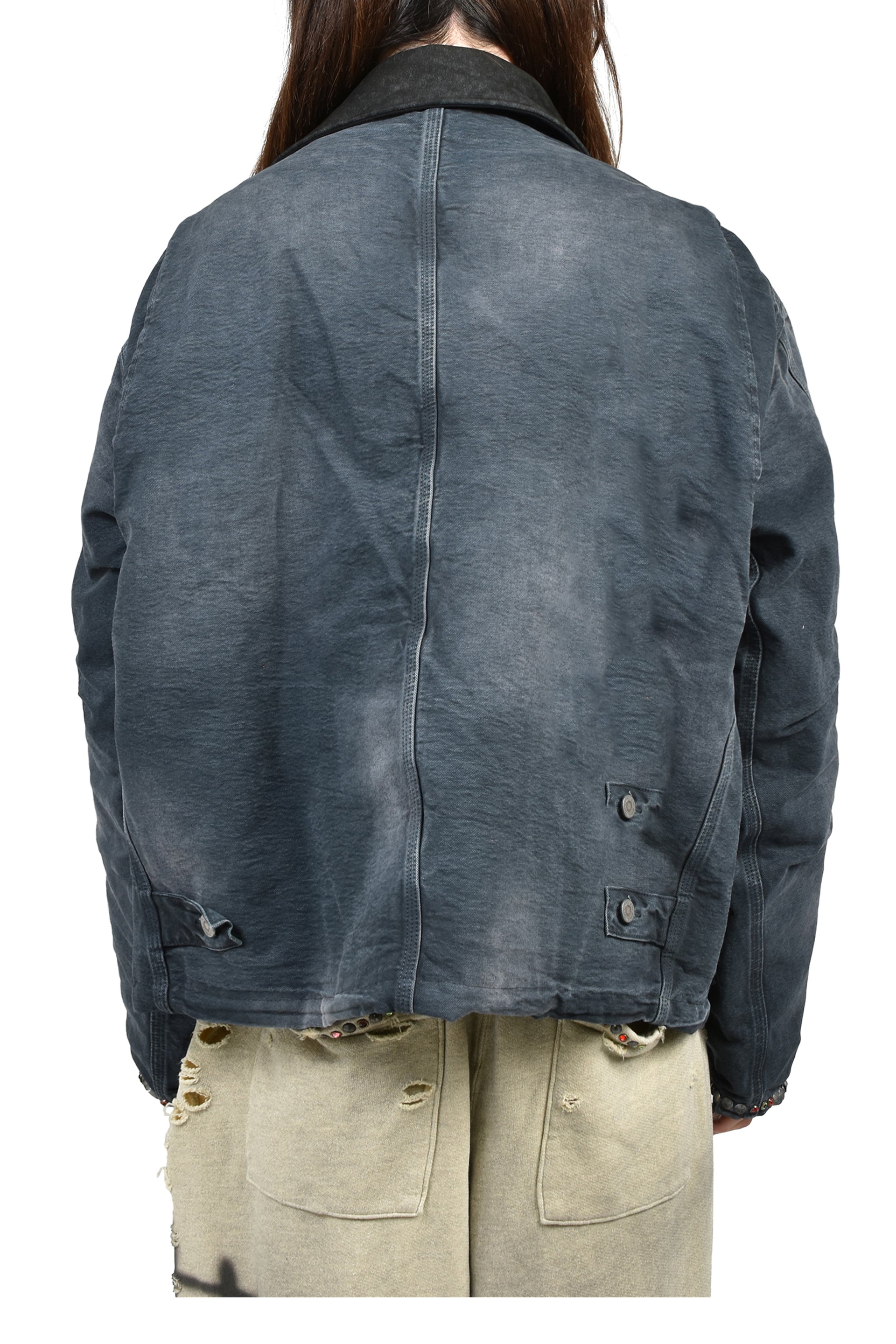 SATOSHI 9 TO 5 WORK JACKET / WASHED BLK