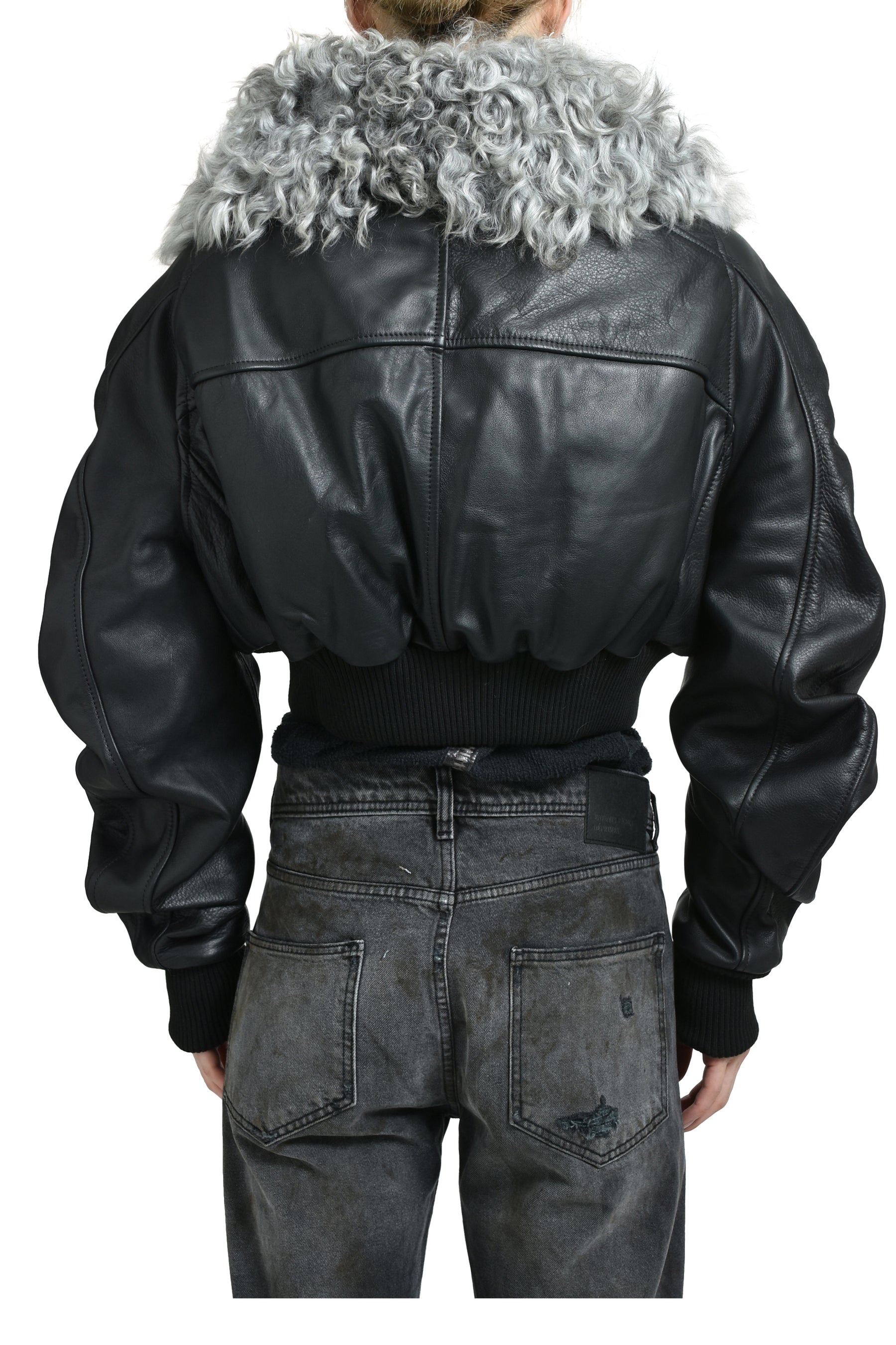 CONSUMER CROPPED BOMBER / BLK