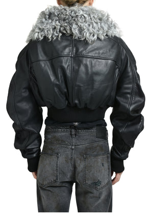 CONSUMER CROPPED BOMBER / BLK
