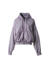 SHOULDERLESS HOODIE PURPLE / PURPLE