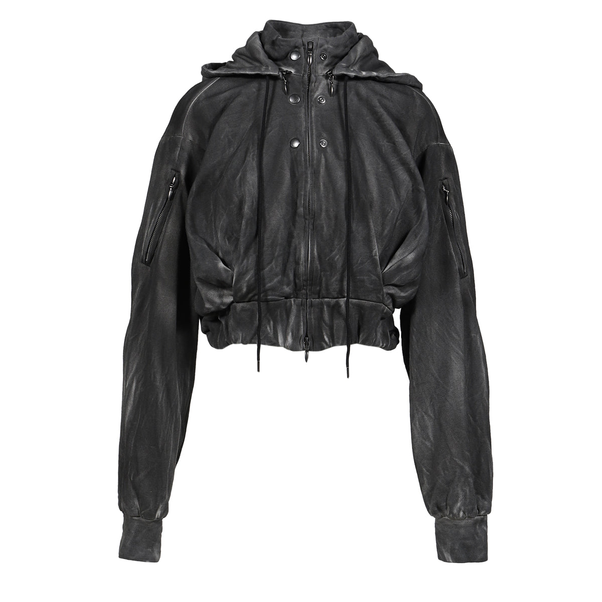 MLVINCE 短丈ジャケットM nubian mukcyen ムッシャン SS26 STRUCTURED SIP HOODIE / BLK - NUBIAN ヌビアン