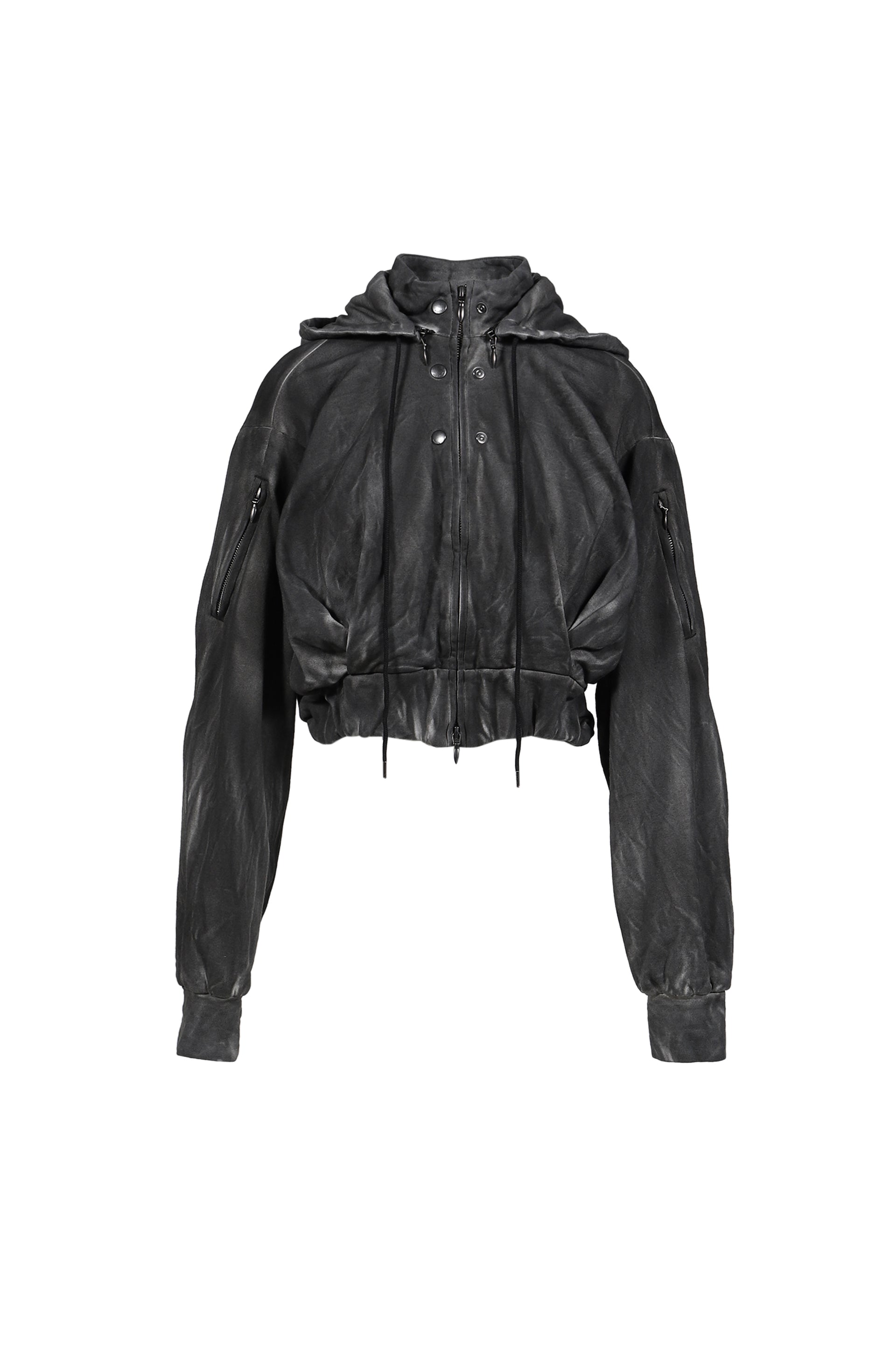 STRUCTURED SIP HOODIE / BLK