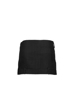 TAILORED TROUSER MINI SKIRT / BLK