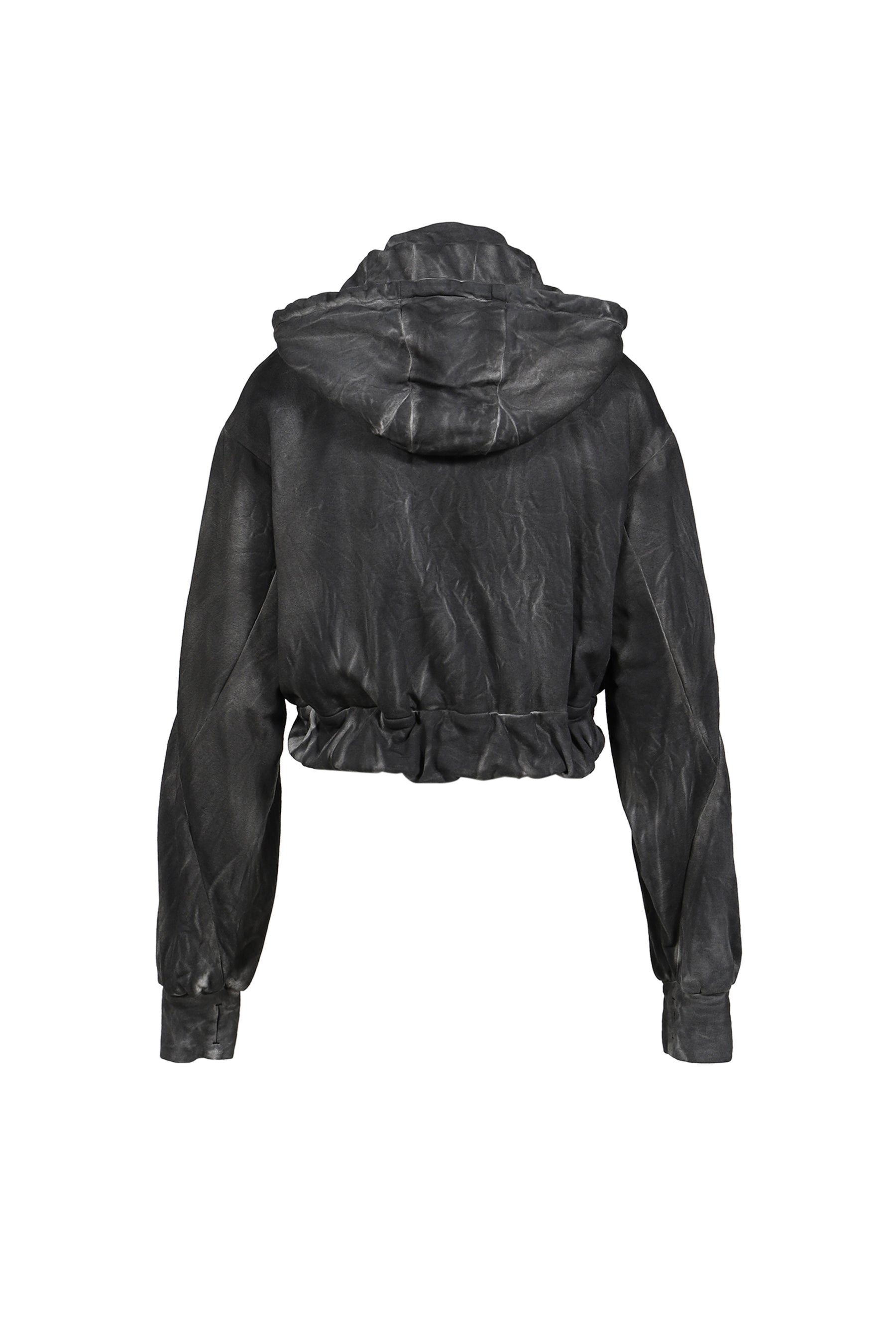 むぅ mukcyen ムッシャン SS26 STRUCTURED SIP HOODIE / BLK - NUBIAN ヌビアン
