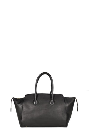 PLEADING EMOJI LEATHER BAG / BLK