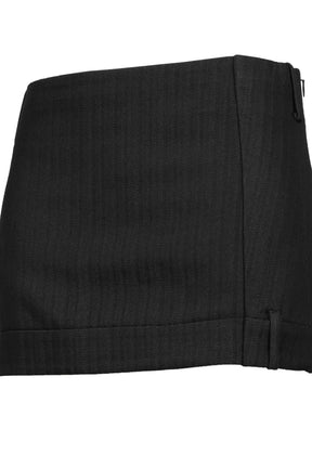 TAILORED TROUSER MINI SKIRT / BLK