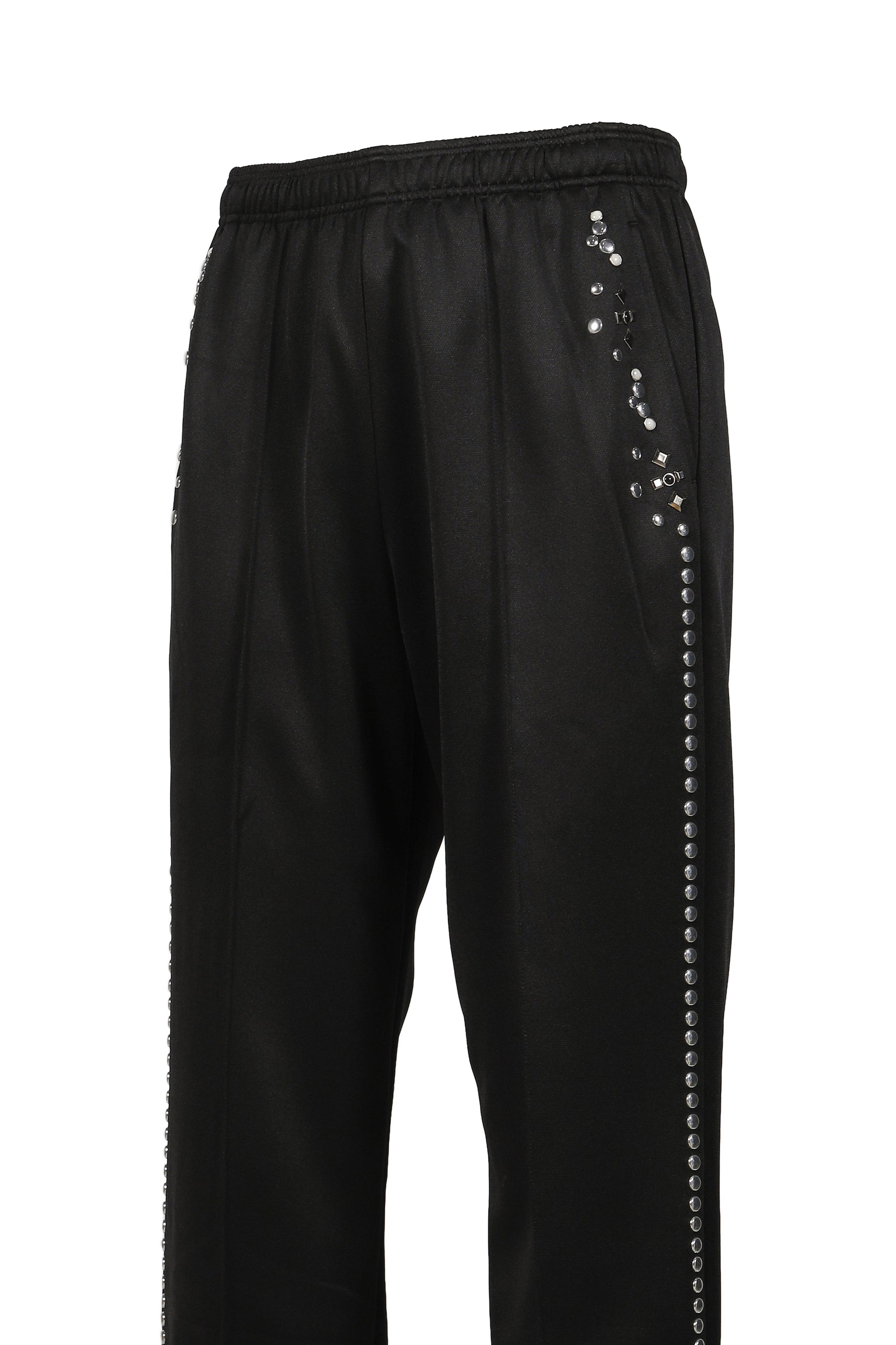 POLYESTER JERSEY TRACK PANTS / BLK