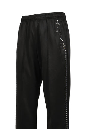 POLYESTER JERSEY TRACK PANTS / BLK