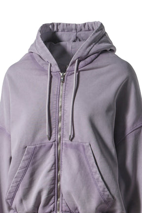 SHOULDERLESS HOODIE PURPLE / PURPLE