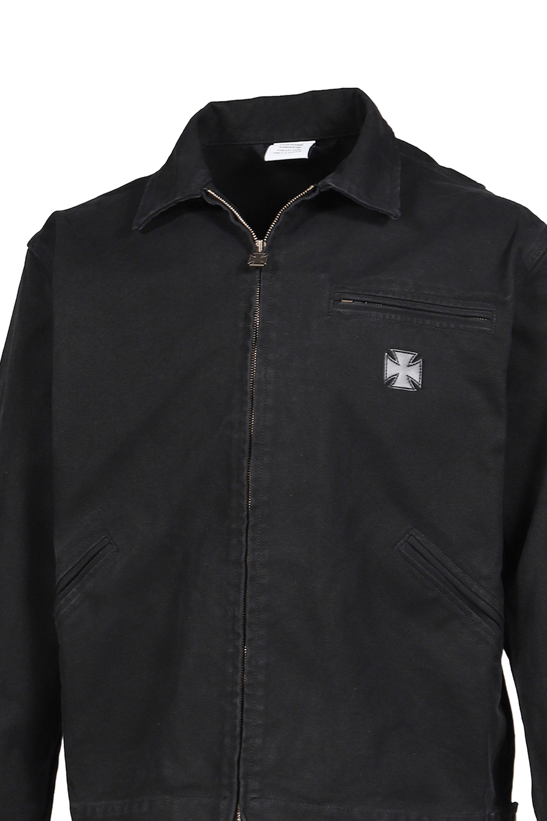 LEATHER CROSSES WORKWEAR JACKET / BLK