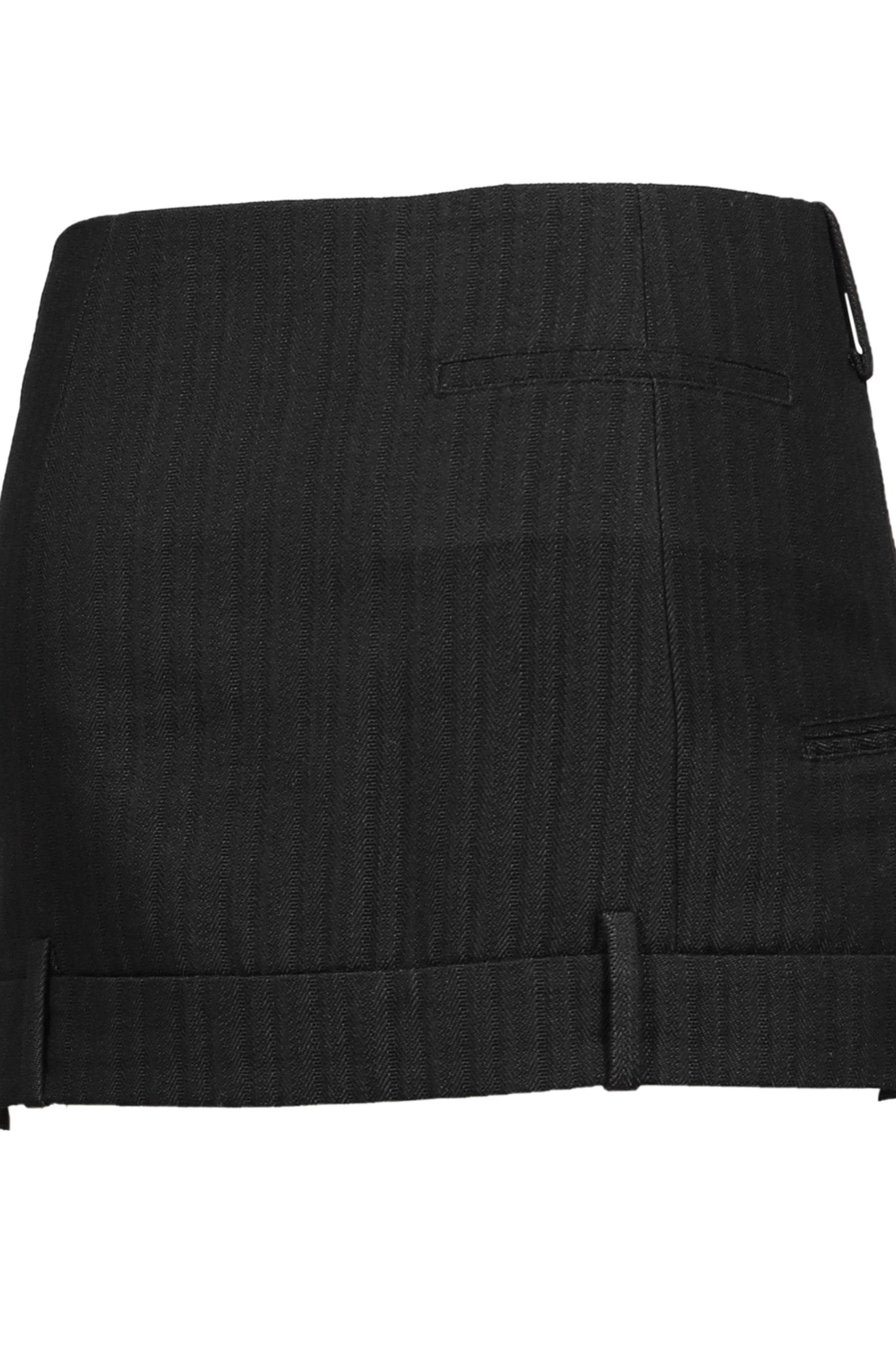 TAILORED TROUSER MINI SKIRT / BLK