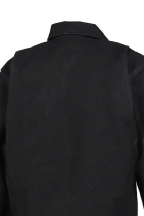 LEATHER CROSSES WORKWEAR JACKET / BLK