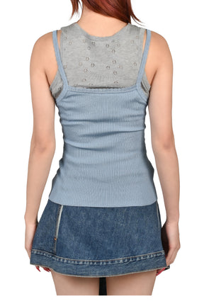 DOUBLE CAMISOLE / BLUE