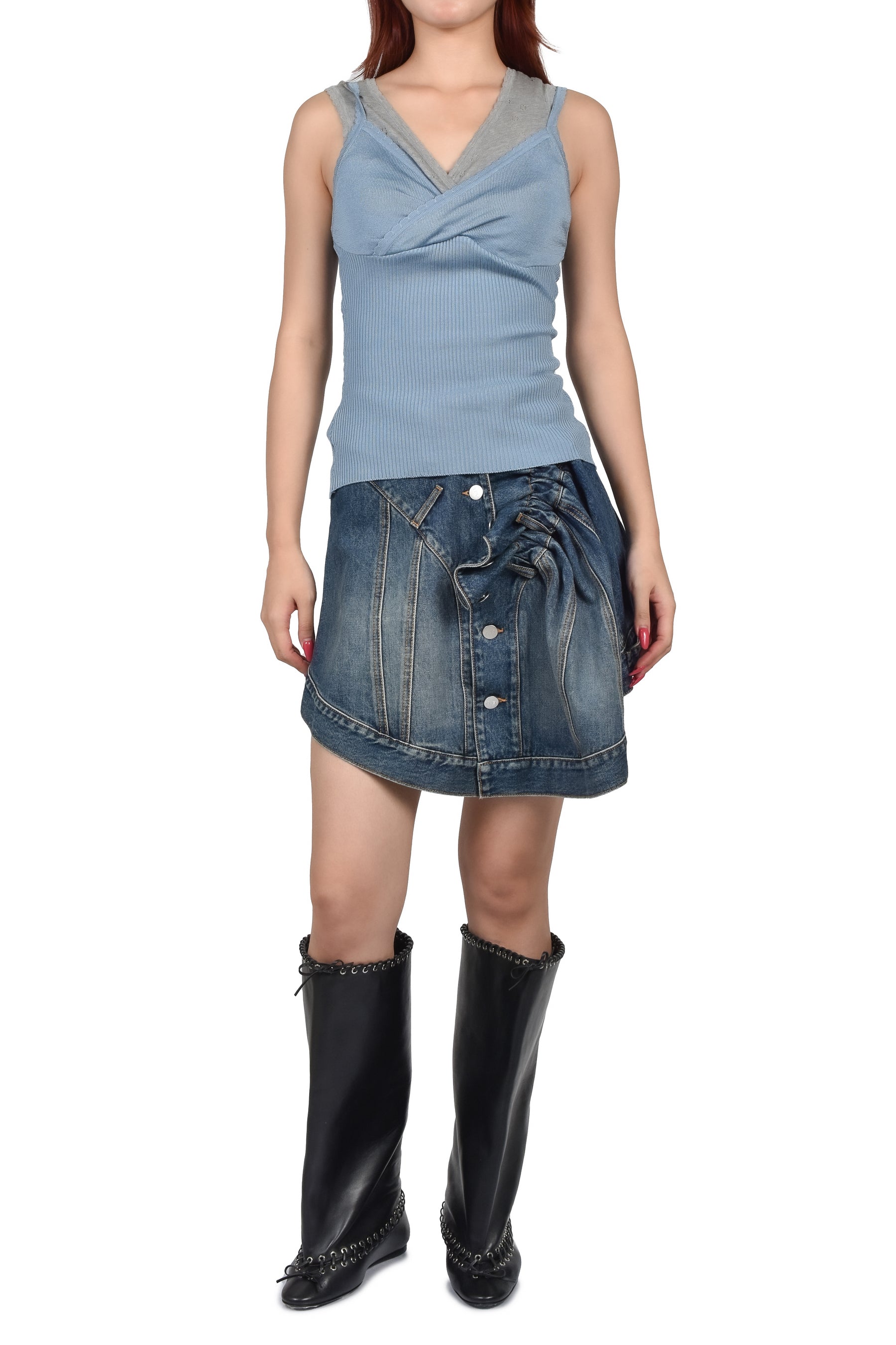 DOUBLE CAMISOLE / BLUE