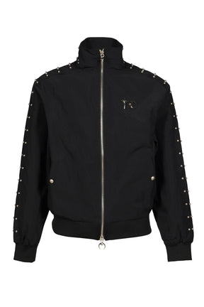 TRIPLE LINE STUD TRACK JACKET / BLK