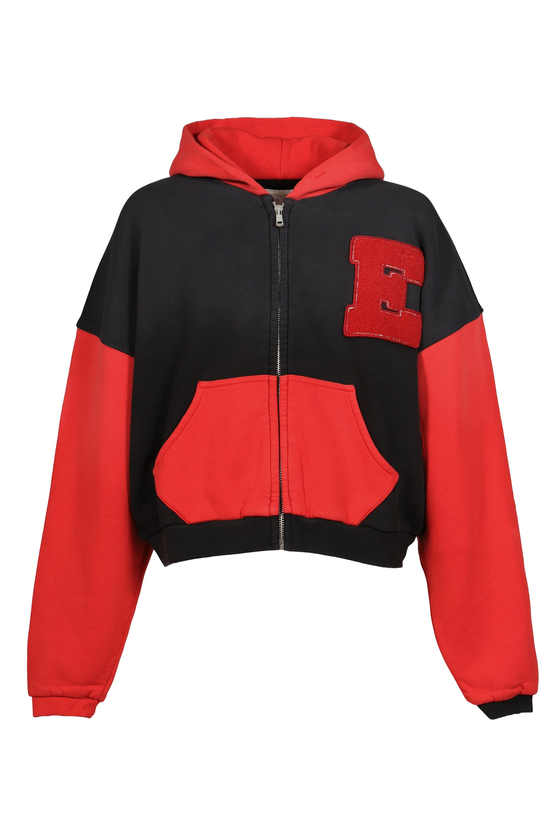 UNISEX VARSITY HOODIE KNIT / BLK RED