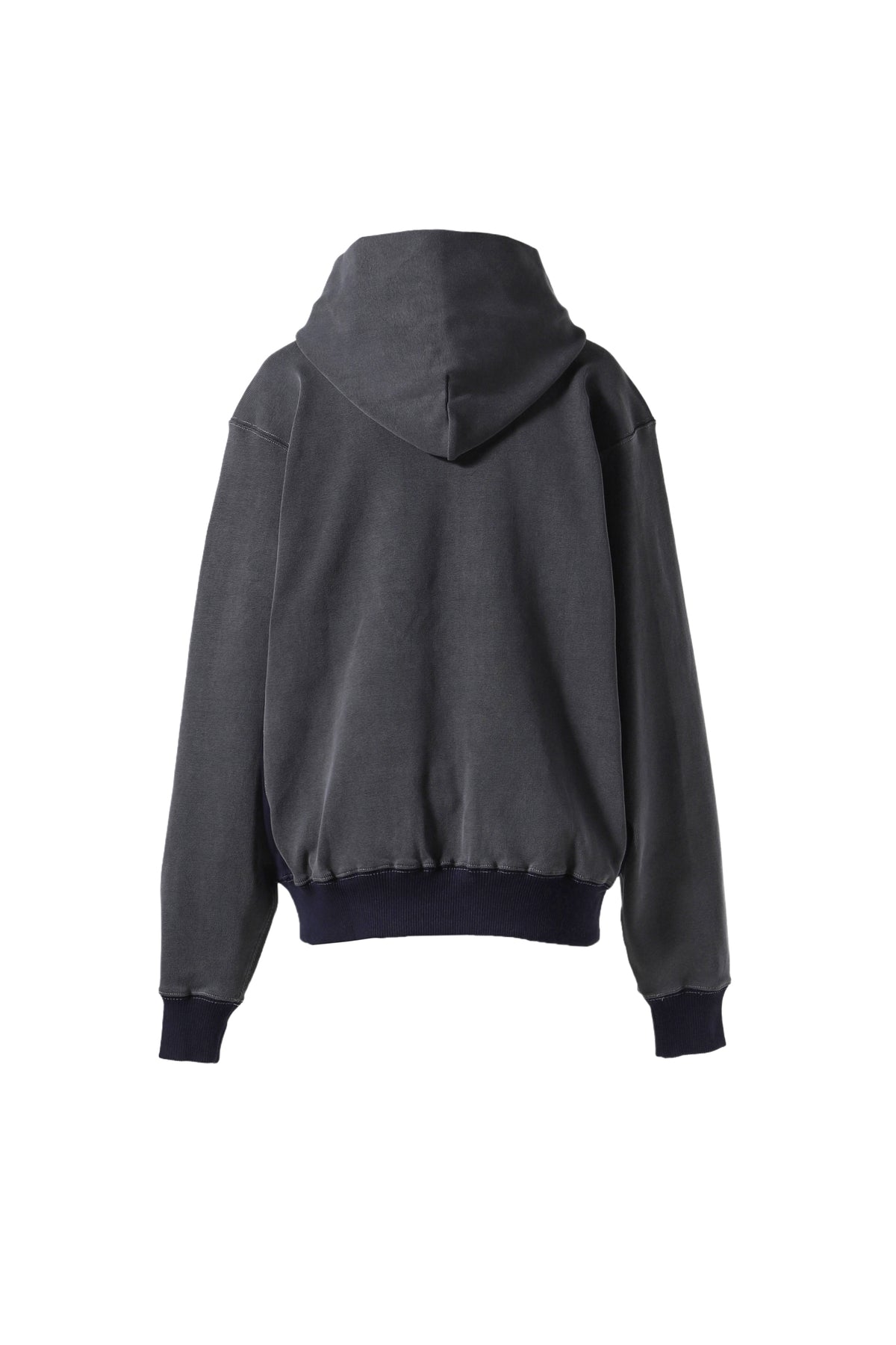 WASHED EMBROIDERY LOGO HOODIE / CHARCOAL