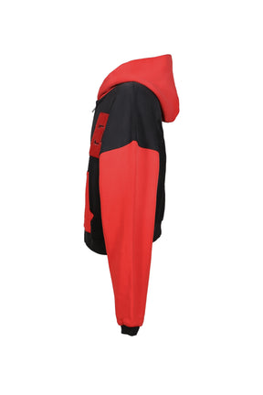 UNISEX VARSITY HOODIE KNIT / BLK RED