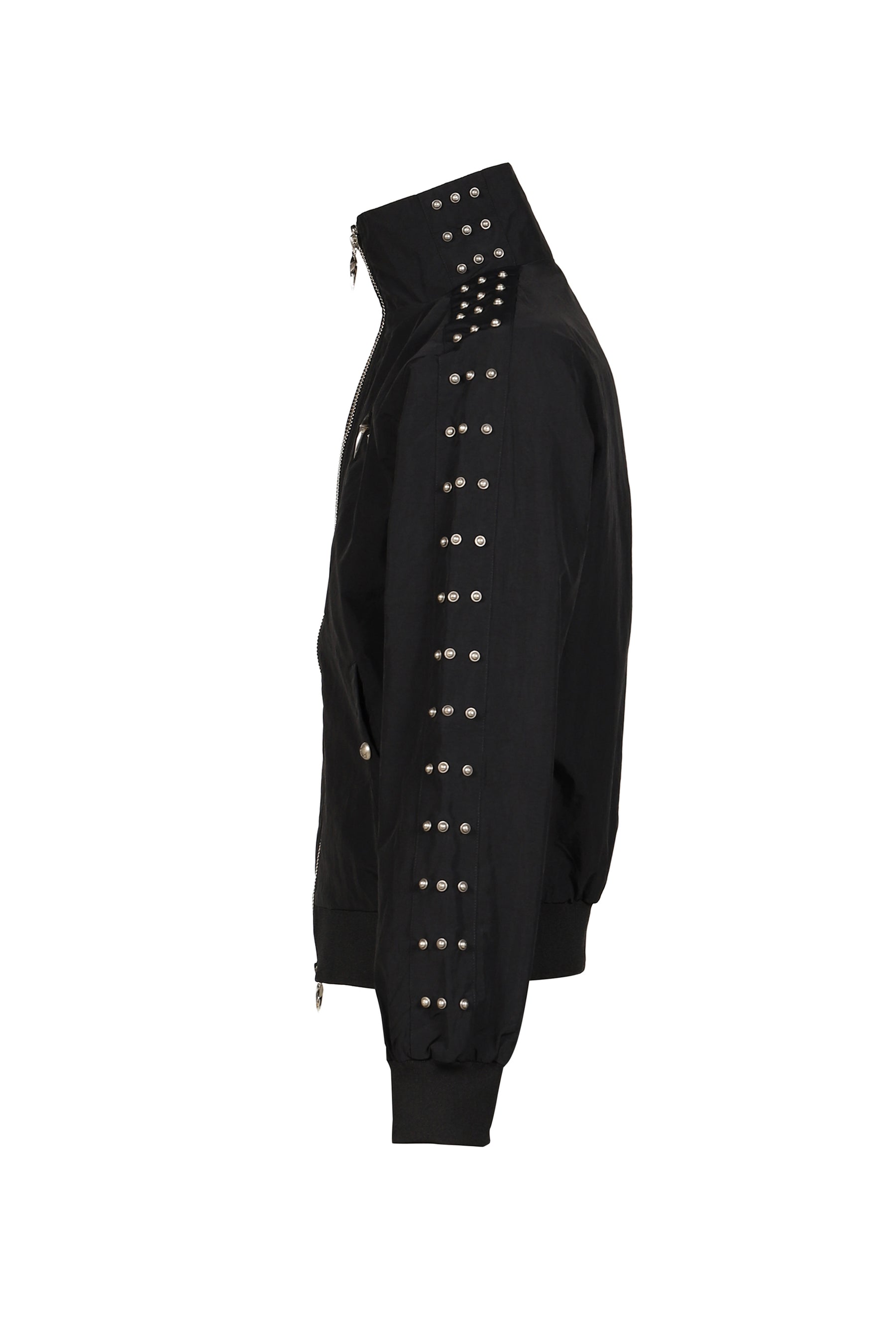 TRIPLE LINE STUD TRACK JACKET / BLK