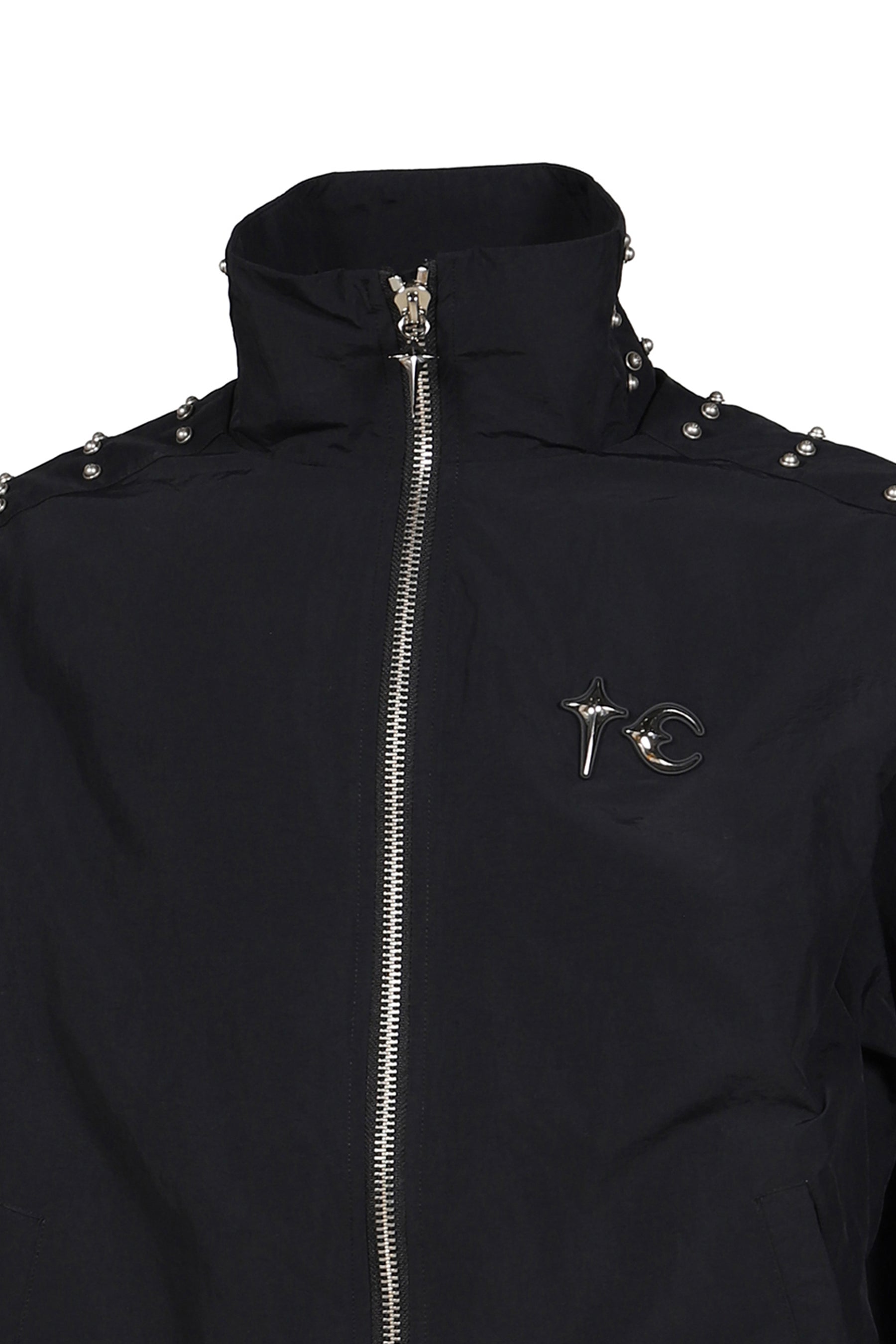 TRIPLE LINE STUD TRACK JACKET / BLK