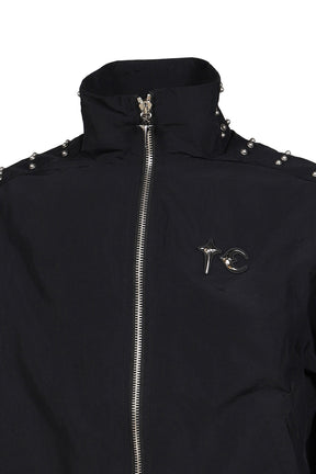 TRIPLE LINE STUD TRACK JACKET / BLK