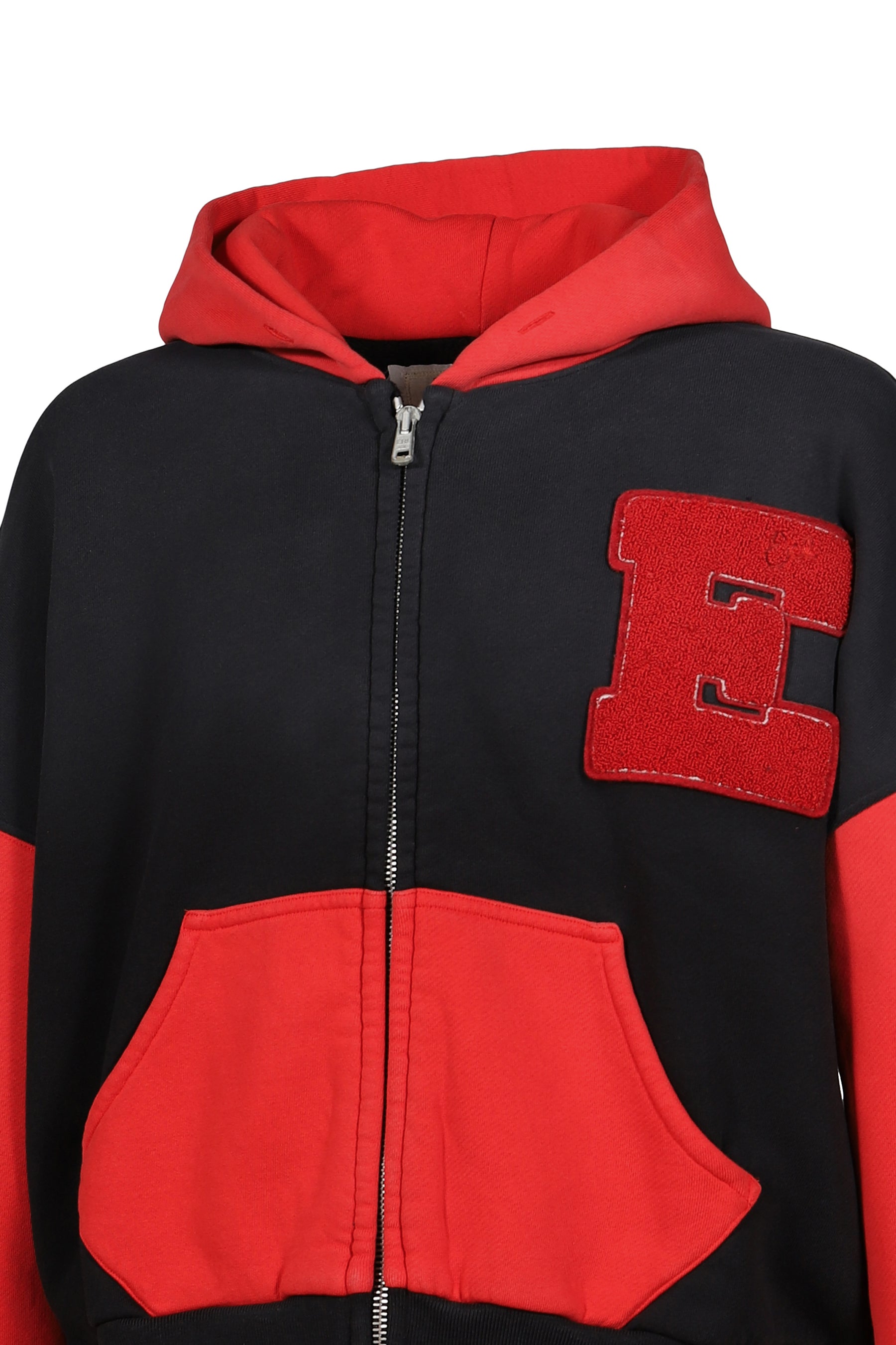 UNISEX VARSITY HOODIE KNIT / BLK RED